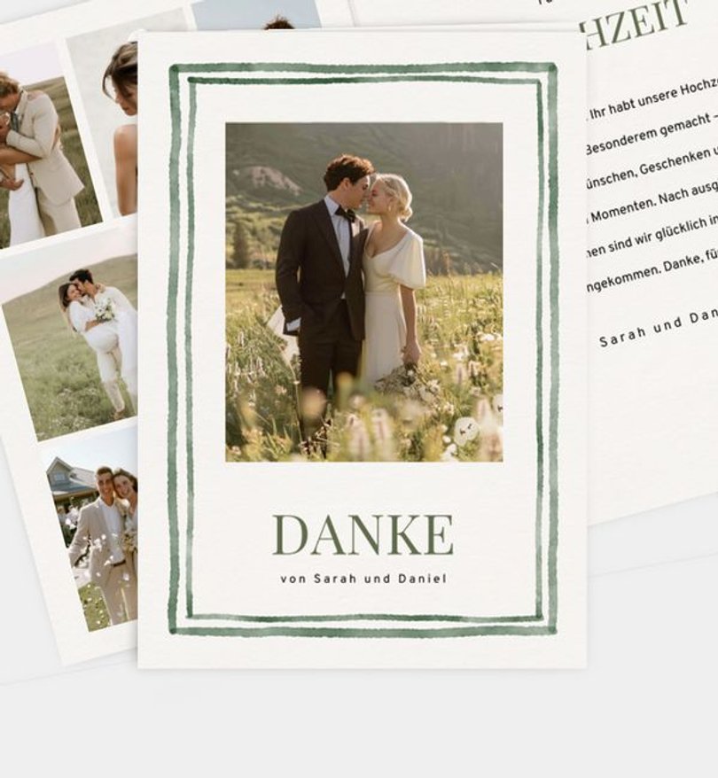 Dankeskarte Hochzeit Painted Frame
