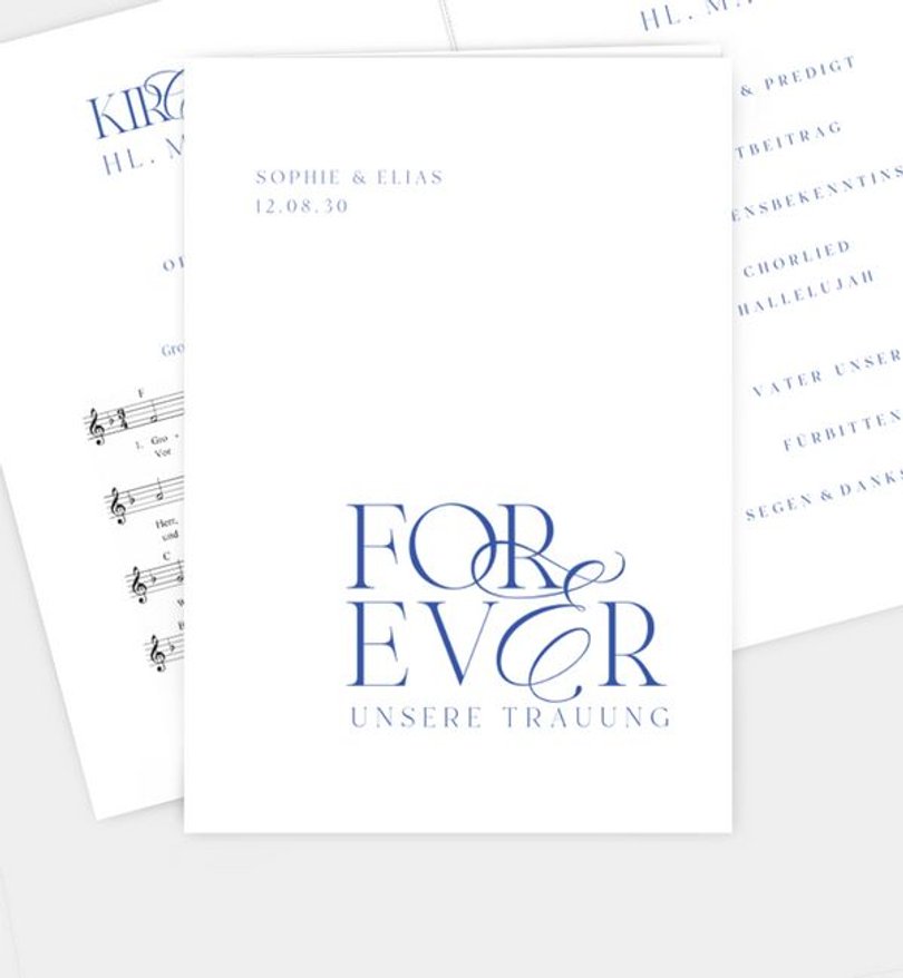 Kirchenheft Hochzeit Forever Love