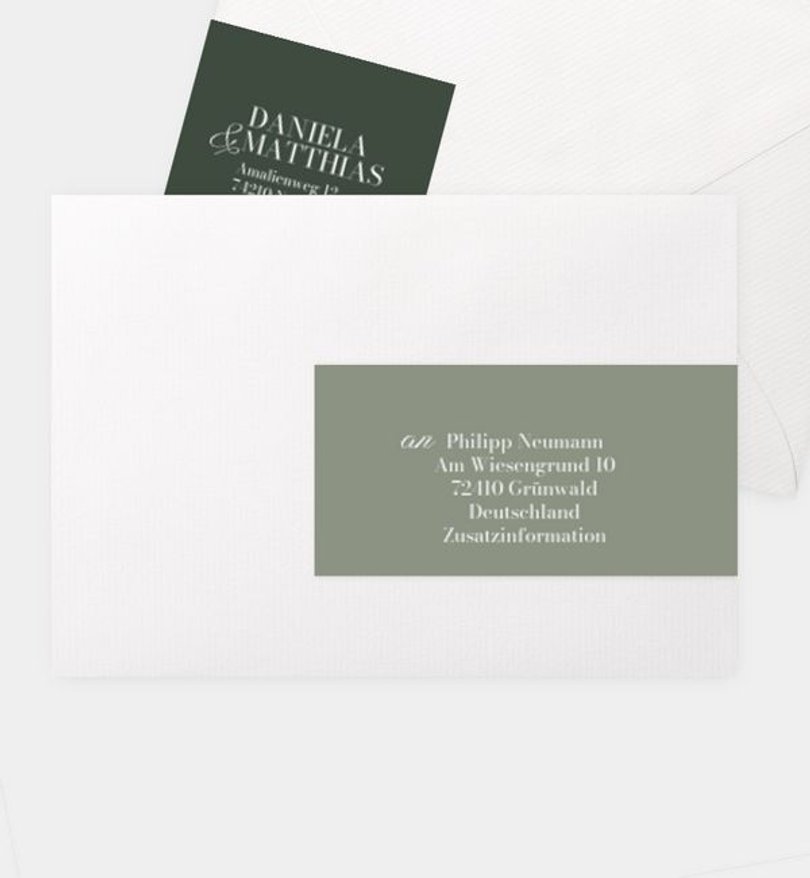 Adressaufkleber Hochzeit Sanfte Natur