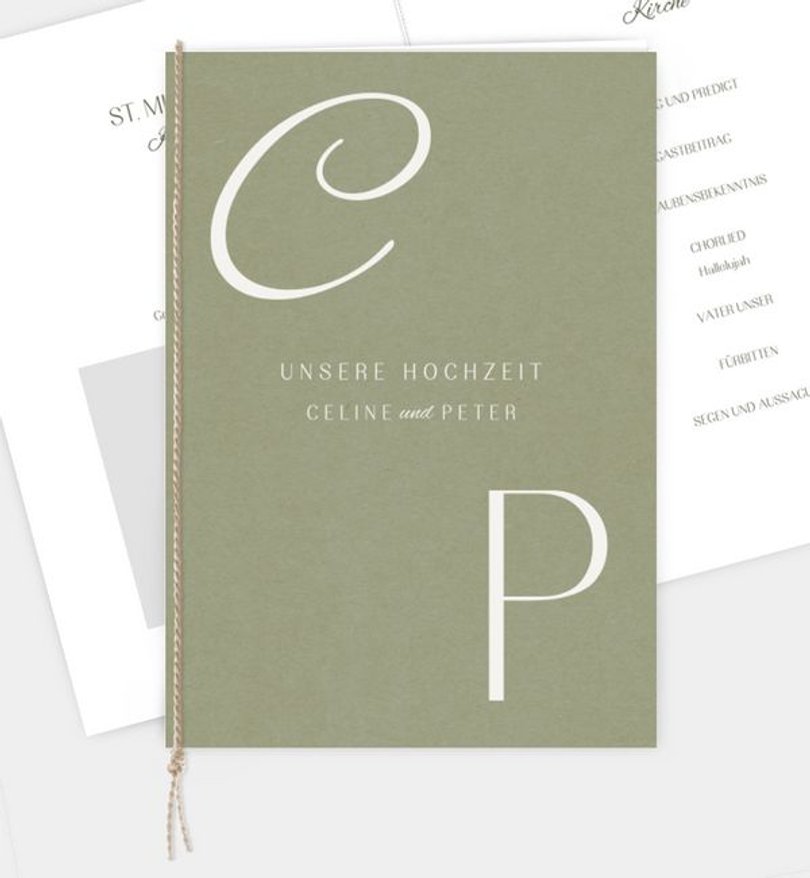 Kirchenheft Hochzeit Timeless Letters