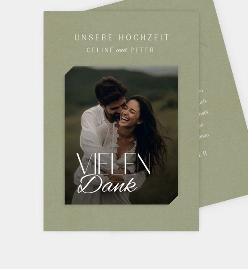 Dankeskarte Hochzeit Timeless Letters