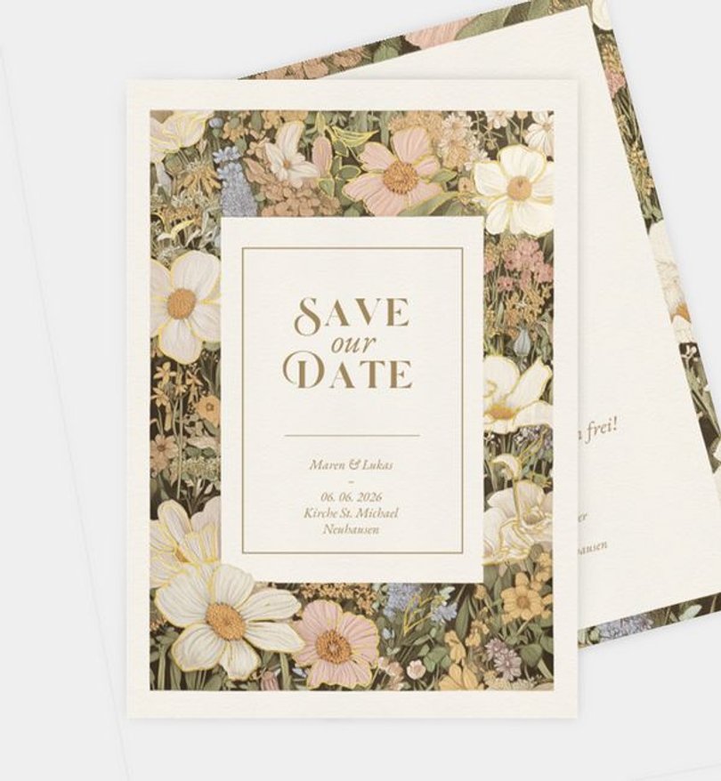 Save-The-Date Karte Hochzeit Heavy Meadow