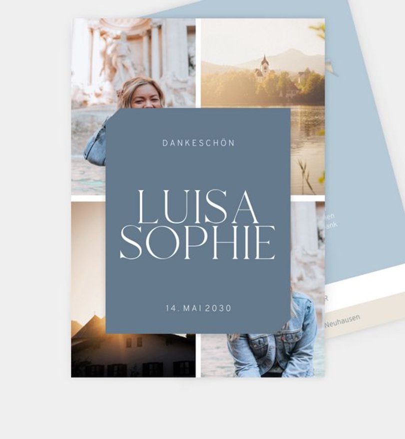 Dankeskarte Konfirmation Farbenspiel