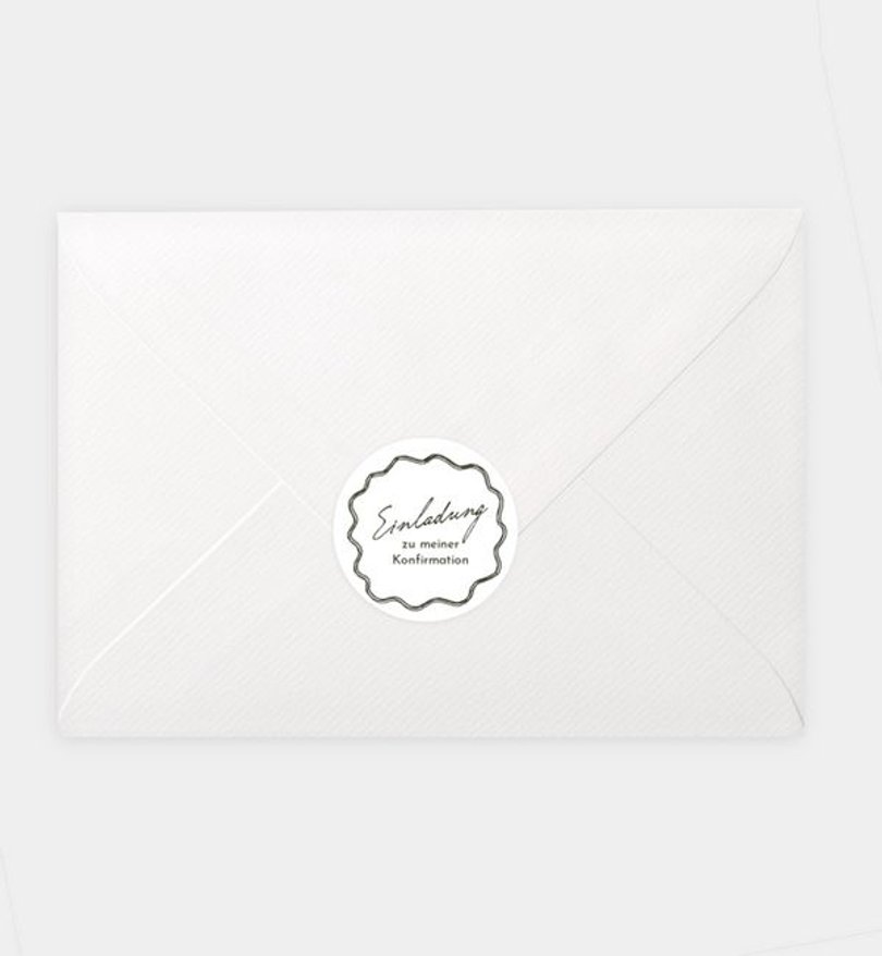 Siegelsticker Konfirmation Simple Schleife