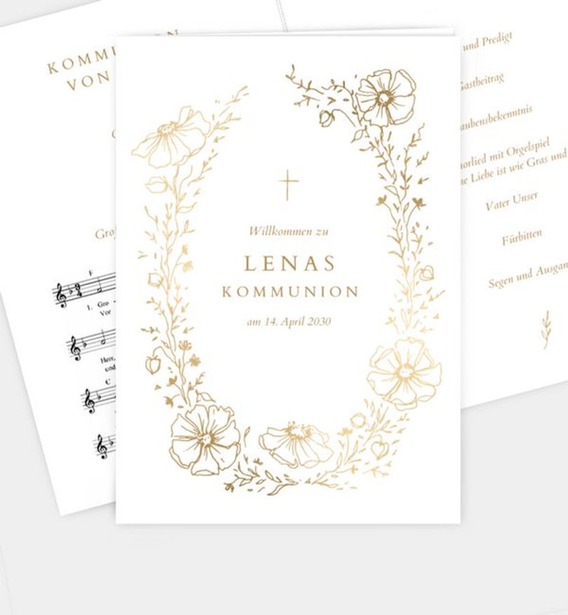 Kirchenheft Kommunion Goldener Tag