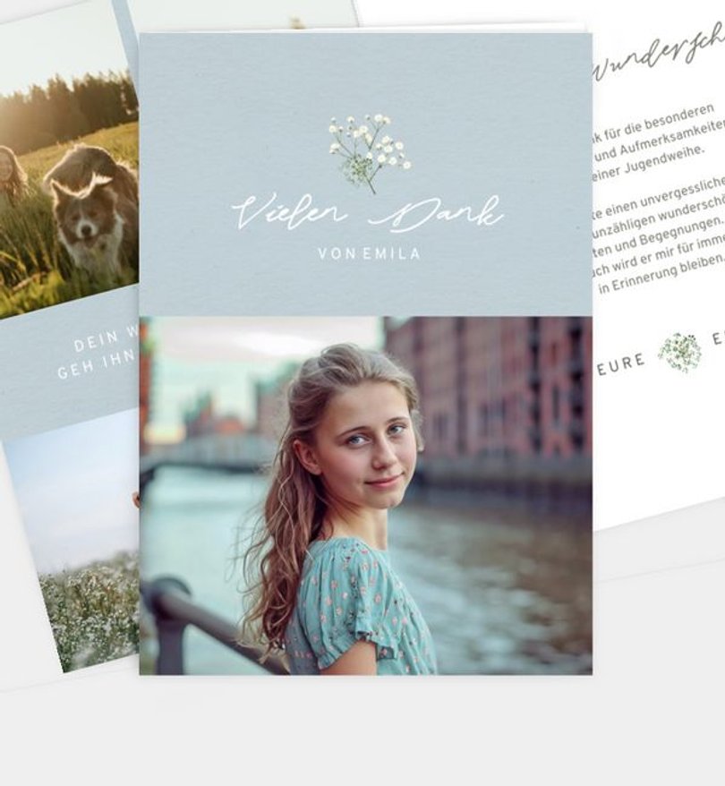 Dankeskarte Jugendweihe Schleierkraut