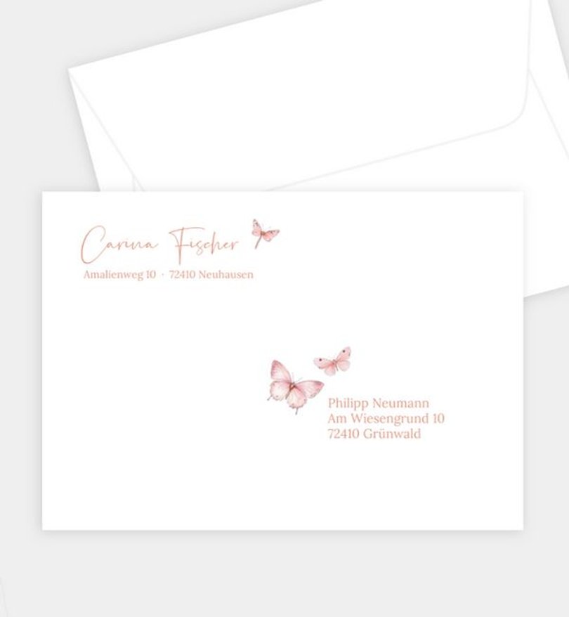 Briefumschlag Jugendweihe Schmetterlingsmomente