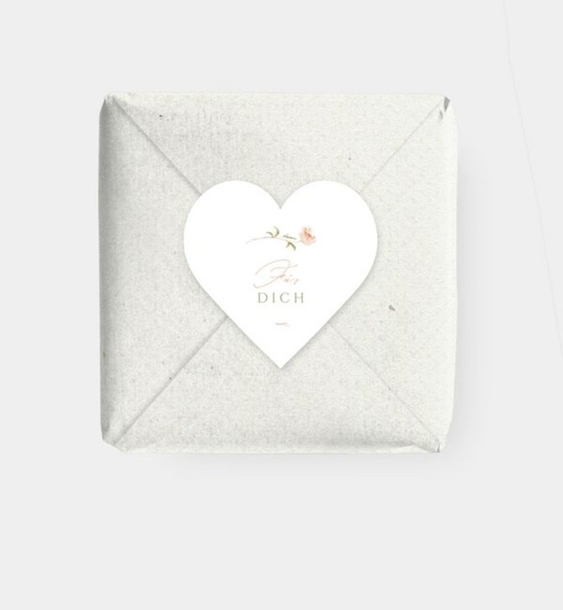Geschenkaufkleber Hochzeit Flower Whispers