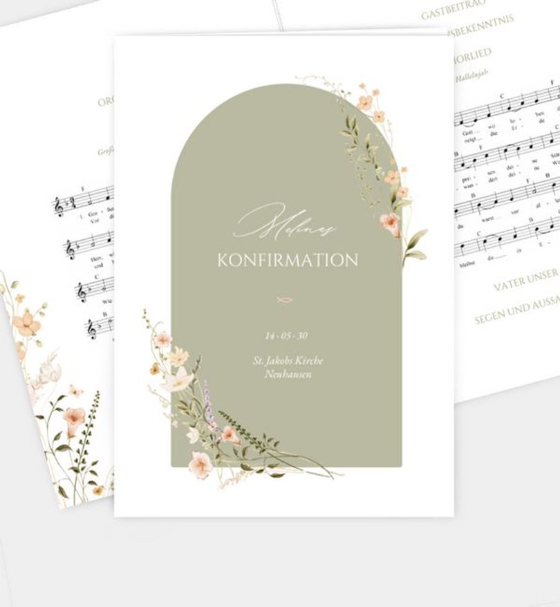 Kirchenheft Konfirmation Flower Whispers