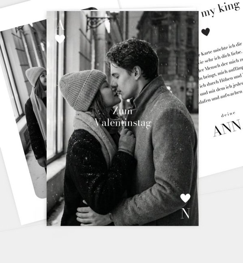 Grußkarte Valentinstag Queen & King