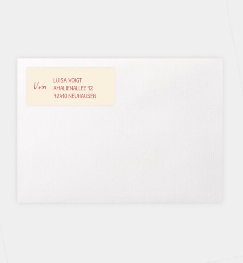 Absenderaufkleber Konfirmation Linea