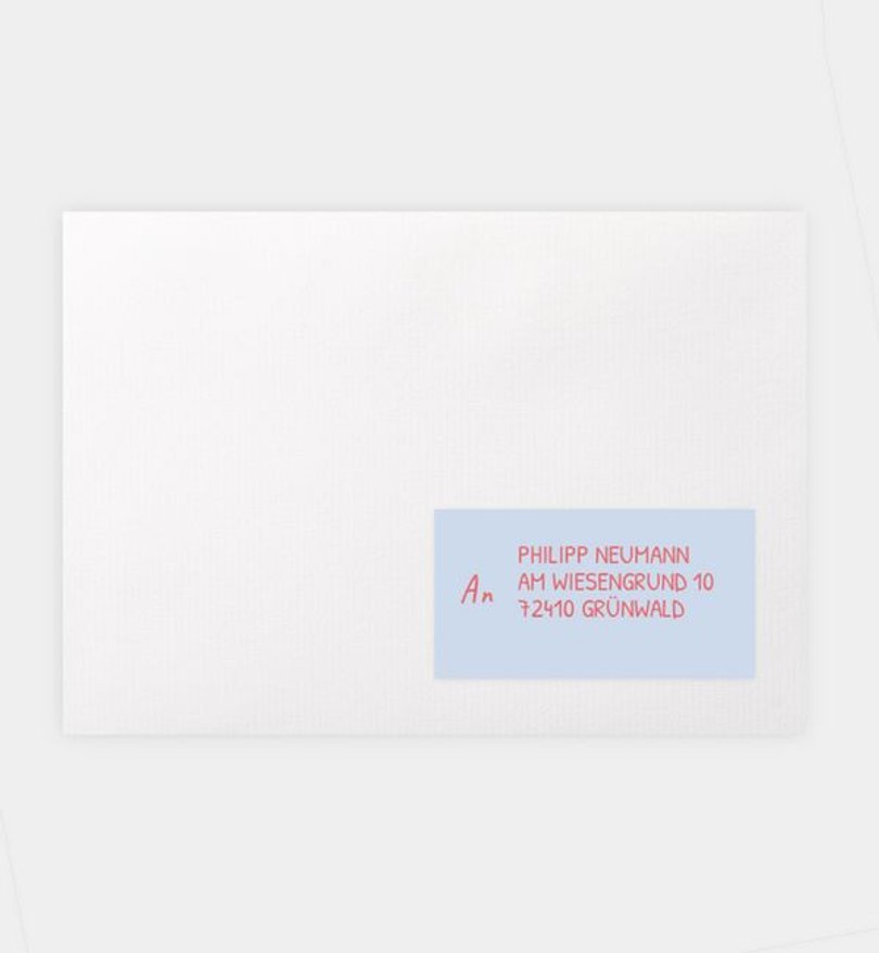 Empfängeraufkleber Konfirmation Linea