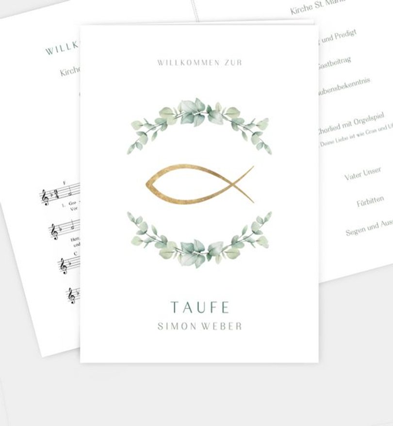 Kirchenheft Taufe Bendición