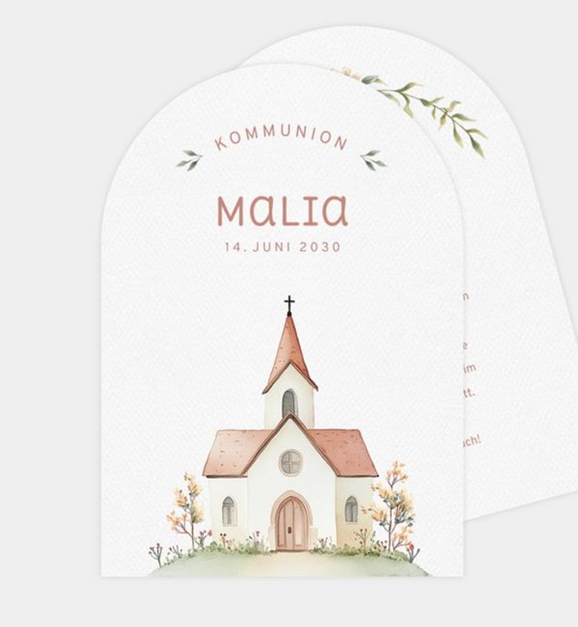 Einladungskarte Kommunion Meine Kapelle
