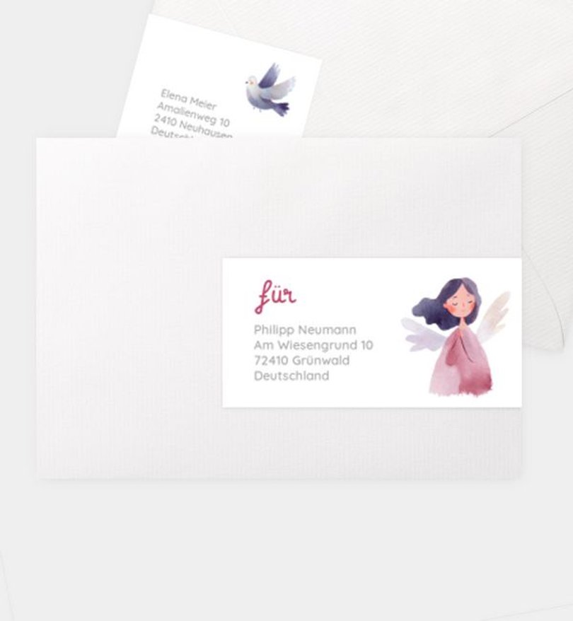 Adressaufkleber Kommunion Little Angel