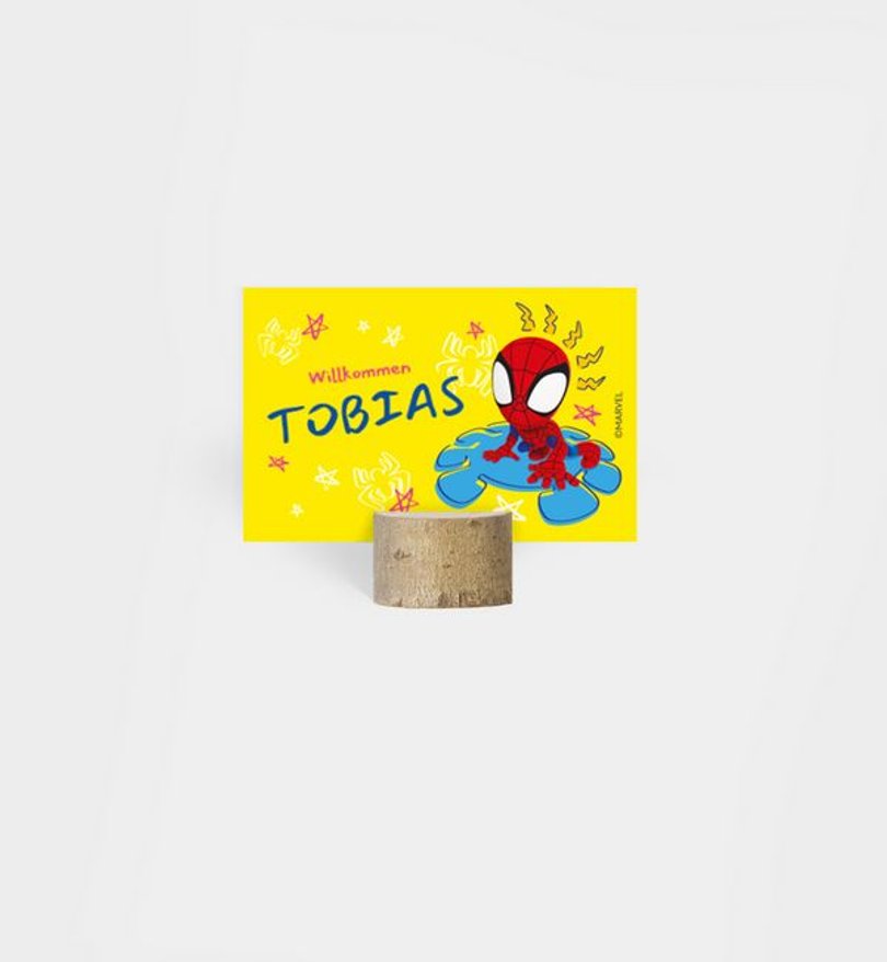 Tischkarte Kindergeburtstag Spidey · Wall Crawler