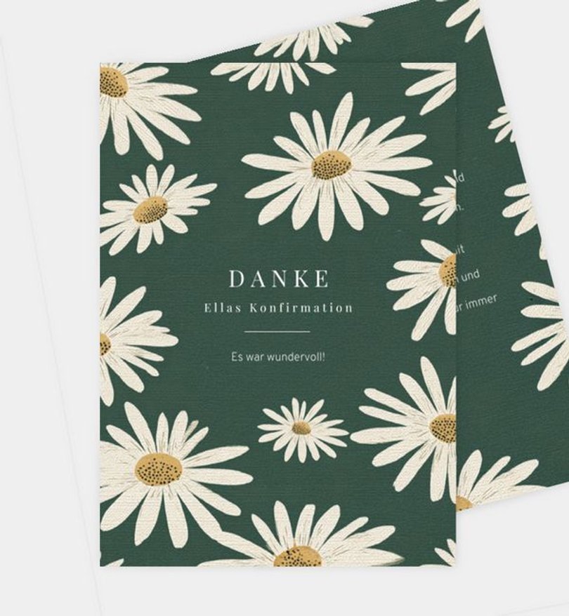 Dankeskarte Konfirmation Daisy Garden
