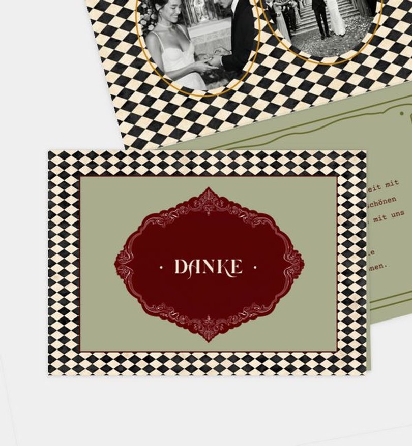 Dankeskarte Hochzeit Wonderland Wedding