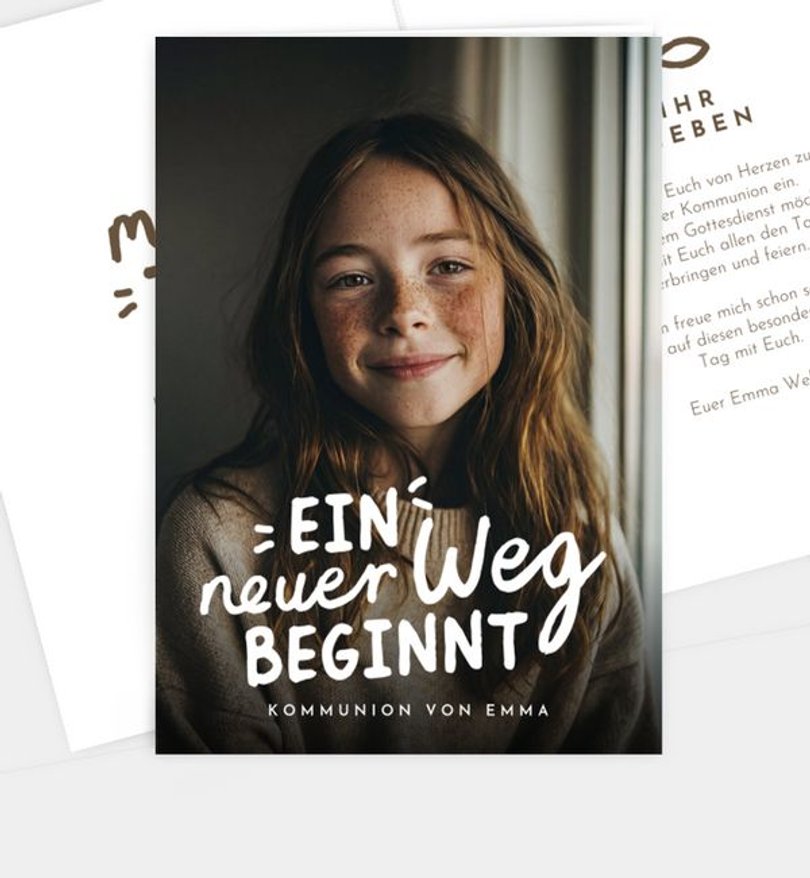 Einladungskarte Kommunion Next Step