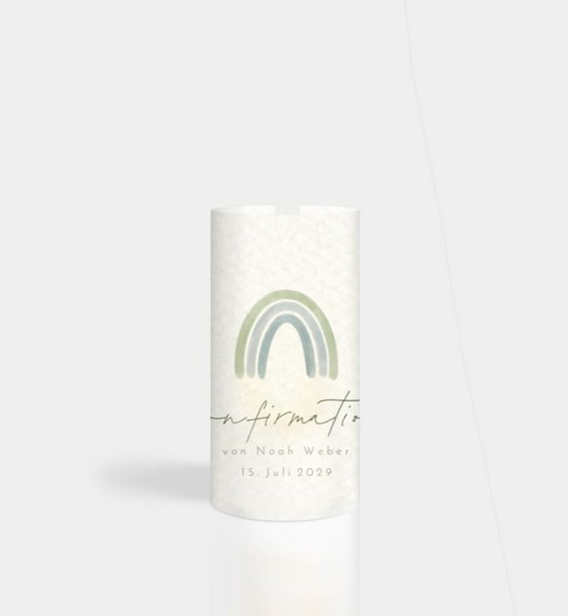 Windlichtkarte Konfirmation Bunter Segen
