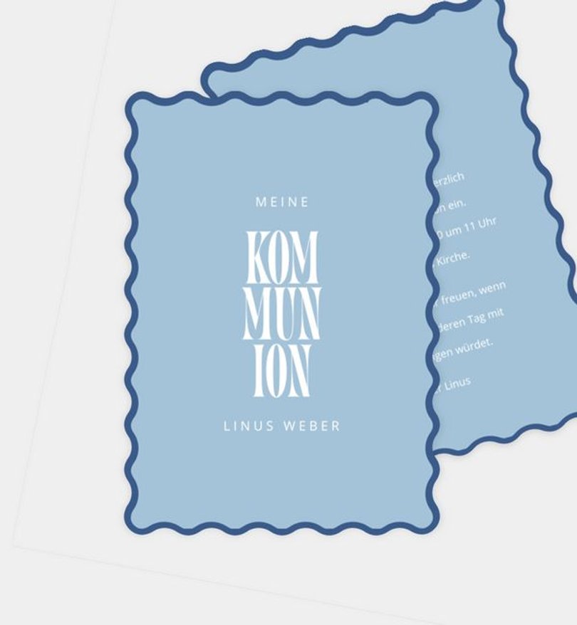 Einladungskarte Kommunion Bold Color
