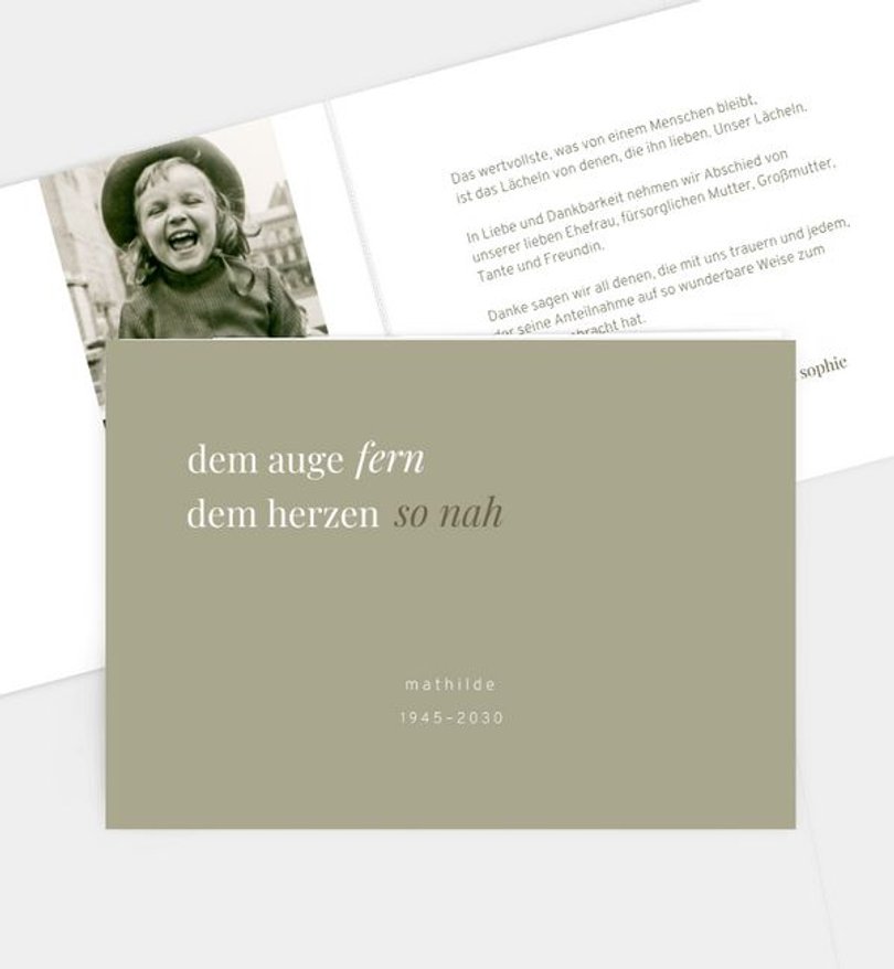 Dankeskarte Trauer Goodbye · UNICEF