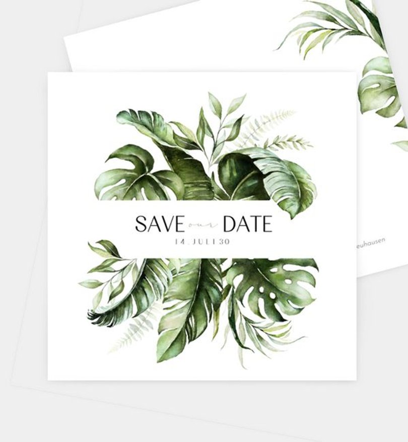 Save-The-Date Karte Hochzeit Jungle