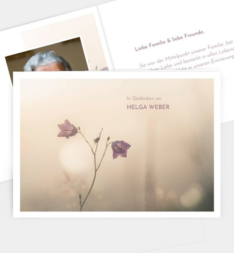 Trauerkarte Trauer Peaceful Flower · UNICEF