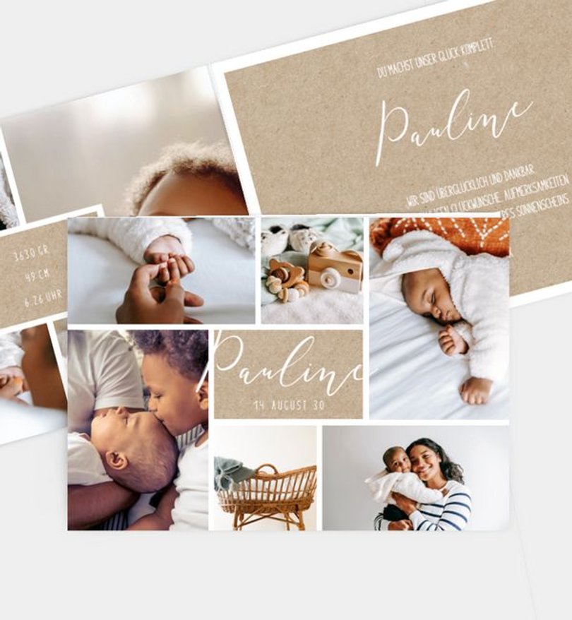 Geburtsanzeige Geburt Einzelstück - Crafty · UNICEF