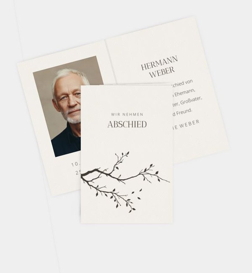 Sterbebilder Trauer Baum Silhouette