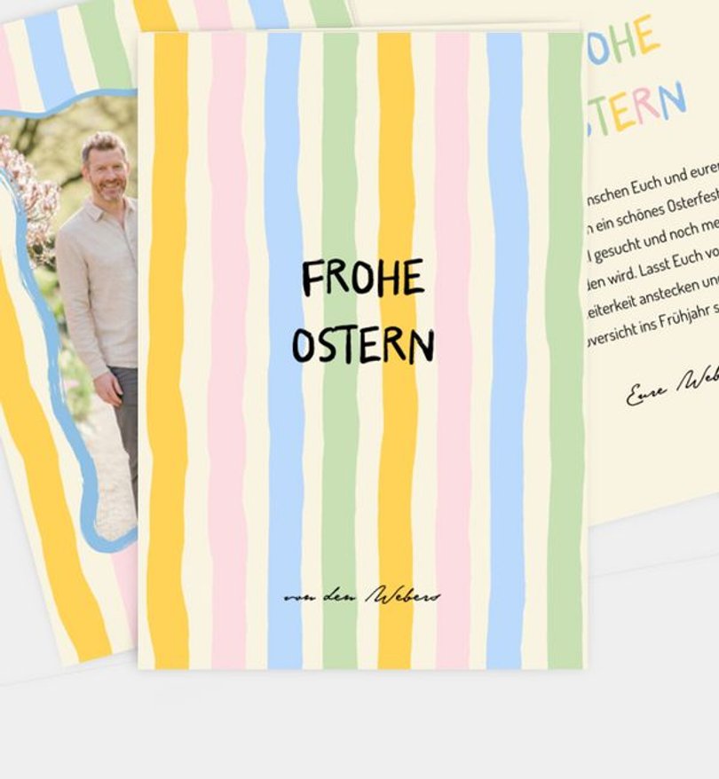 Grußkarte Ostern Waves