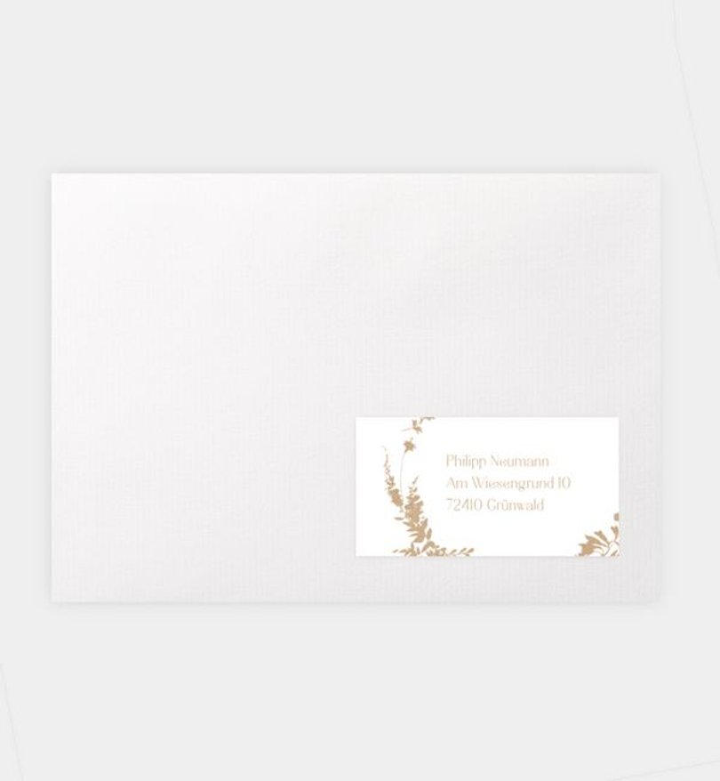Empfängeraufkleber Hochzeit Sommerkranz