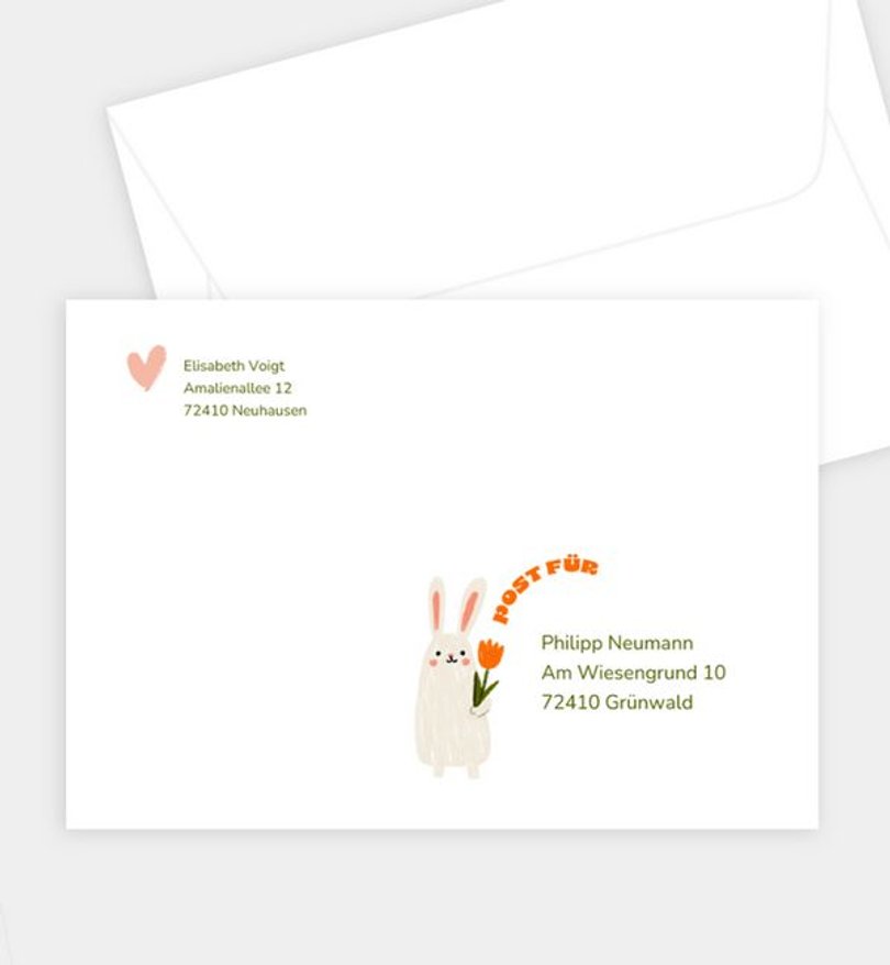 Briefumschlag Ostern Money Bunny