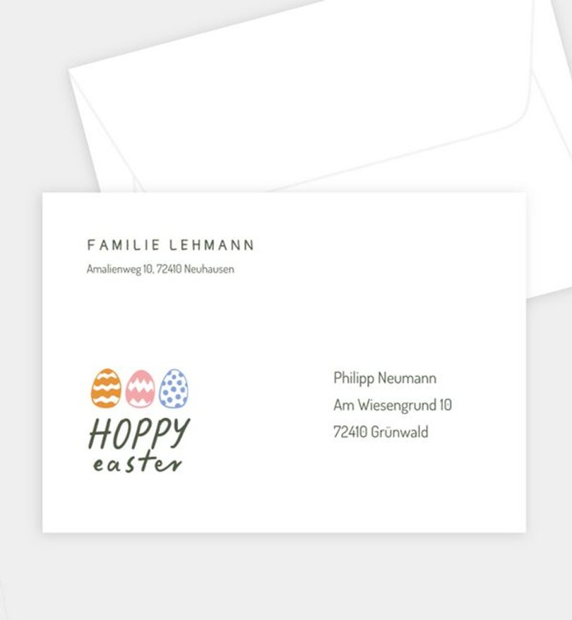 Briefumschlag Ostern Colorful Easter
