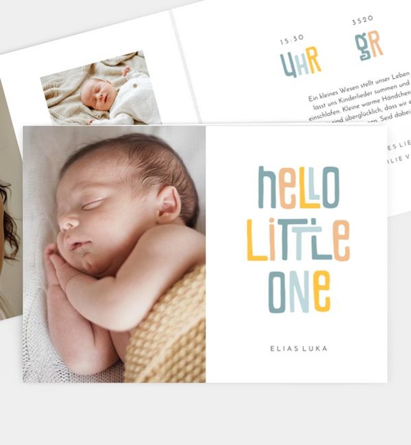 Geburtsanzeige Geburt Little Hello · UNICEF