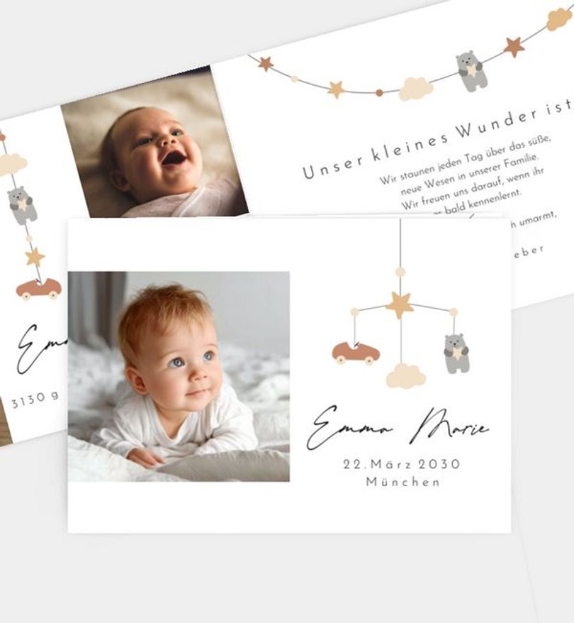 Geburtsanzeige Geburt Traumtiere · UNICEF