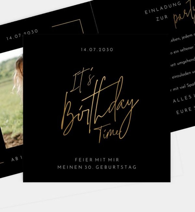 Einladungskarte Geburtstag Glam Look · UNICEF