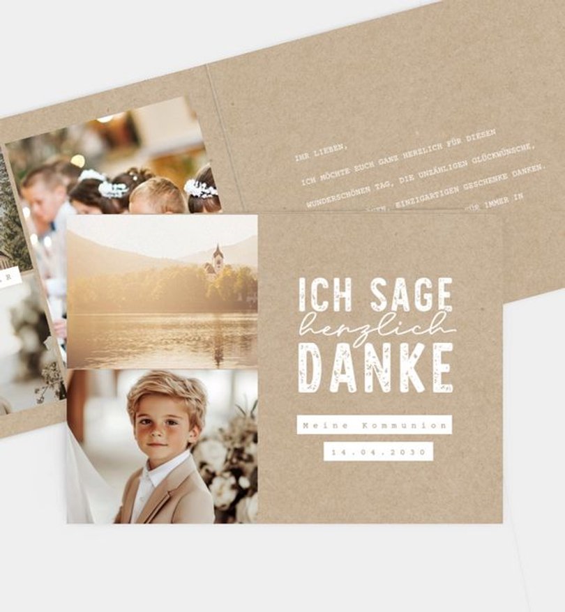 Dankeskarte Kommunion My Day · Crafty · UNICEF