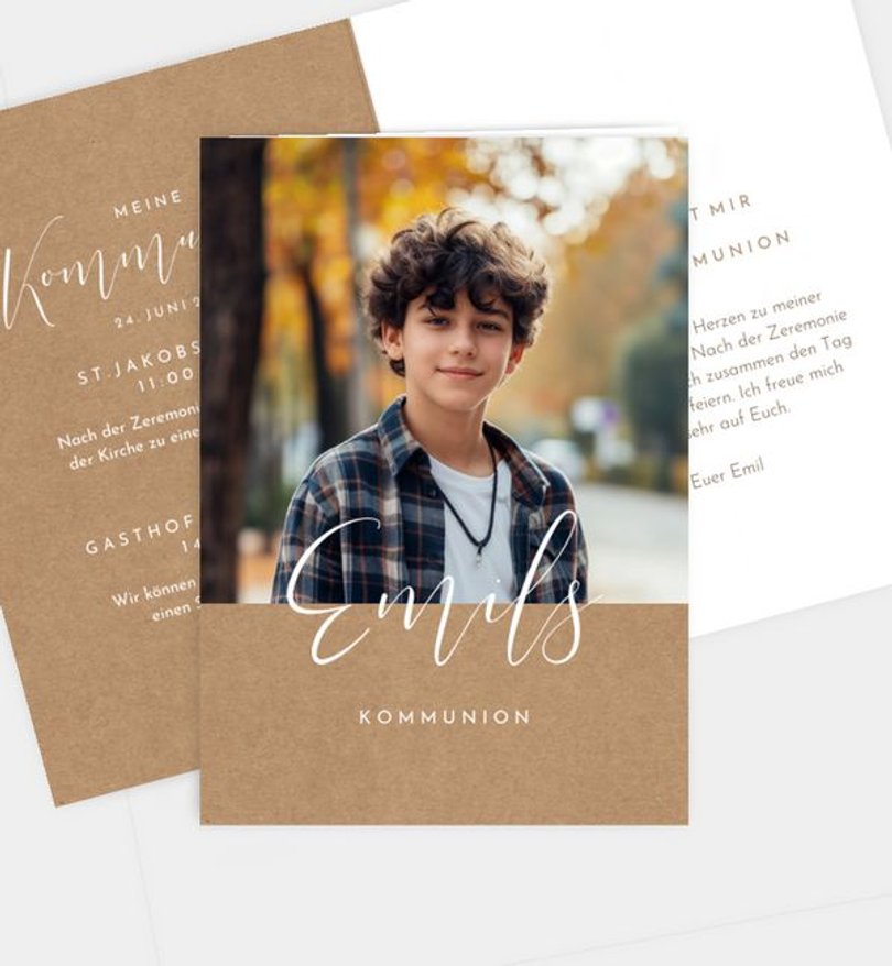 Einladungskarte Kommunion Crafty & easy · UNICEF
