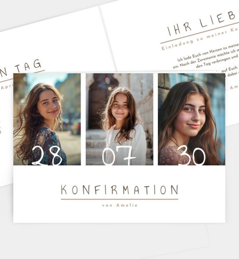 Einladungskarte Konfirmation Semplice · UNICEF