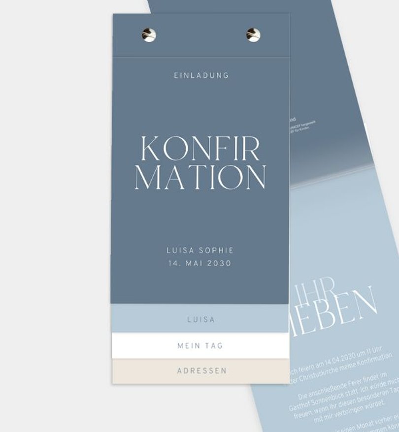 Einladungskarte Konfirmation Farbenspiel · UNICEF