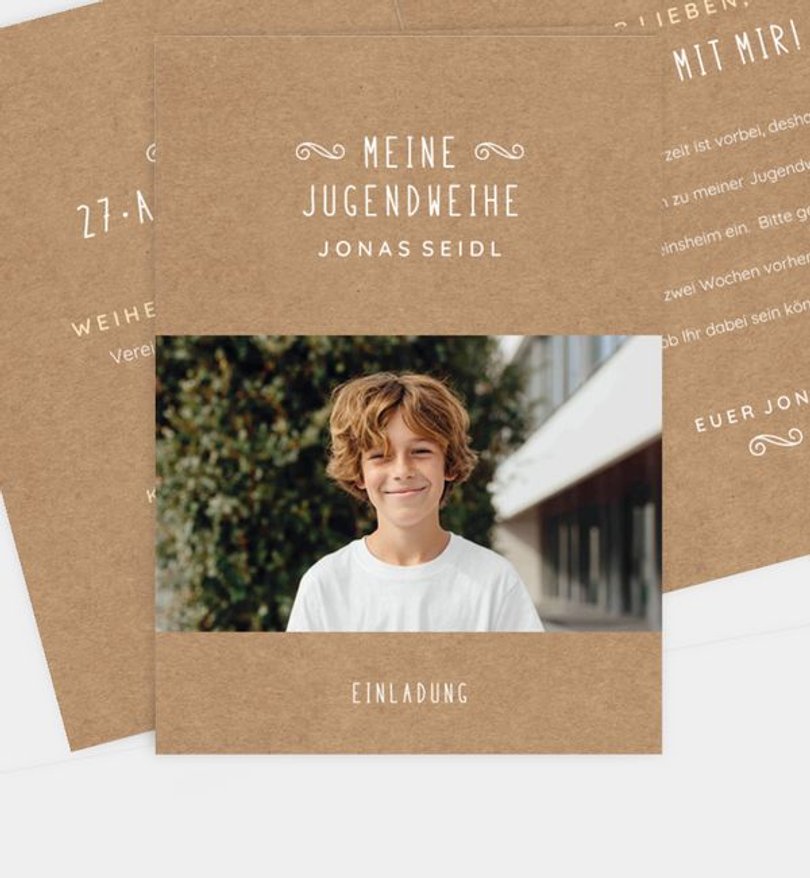 Einladungskarte Jugendweihe Lovely Vintage · UNICEF