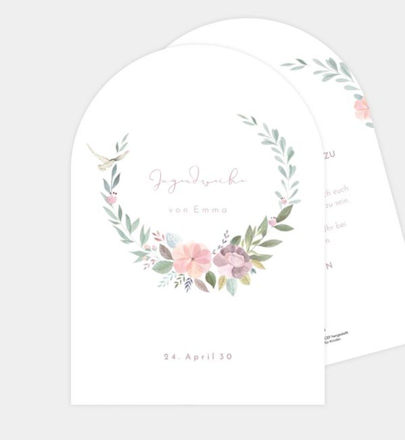 Einladungskarte Jugendweihe Im Garten · UNICEF