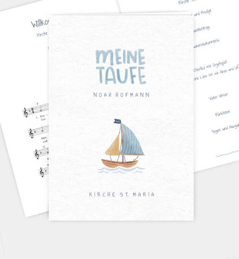 Kirchenheft Taufe Noah