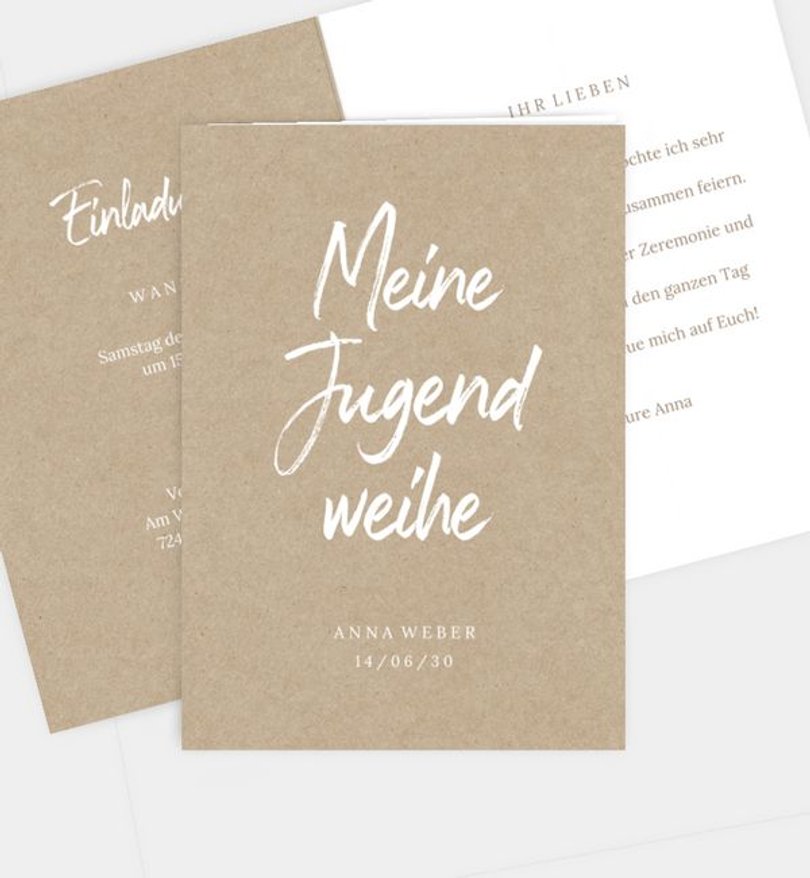 Einladungskarte Jugendweihe Kleines Fest · UNICEF