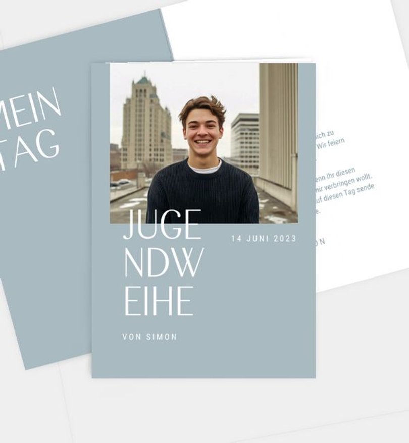 Einladungskarte Jugendweihe Clarity · UNICEF