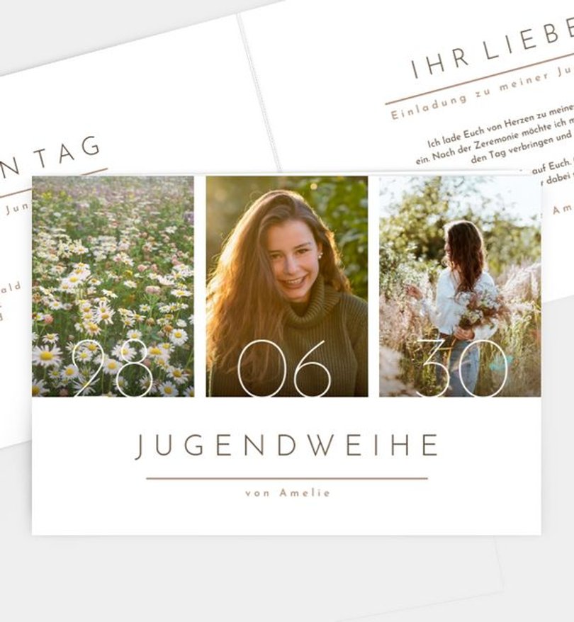 Einladungskarte Jugendweihe Semplice · UNICEF