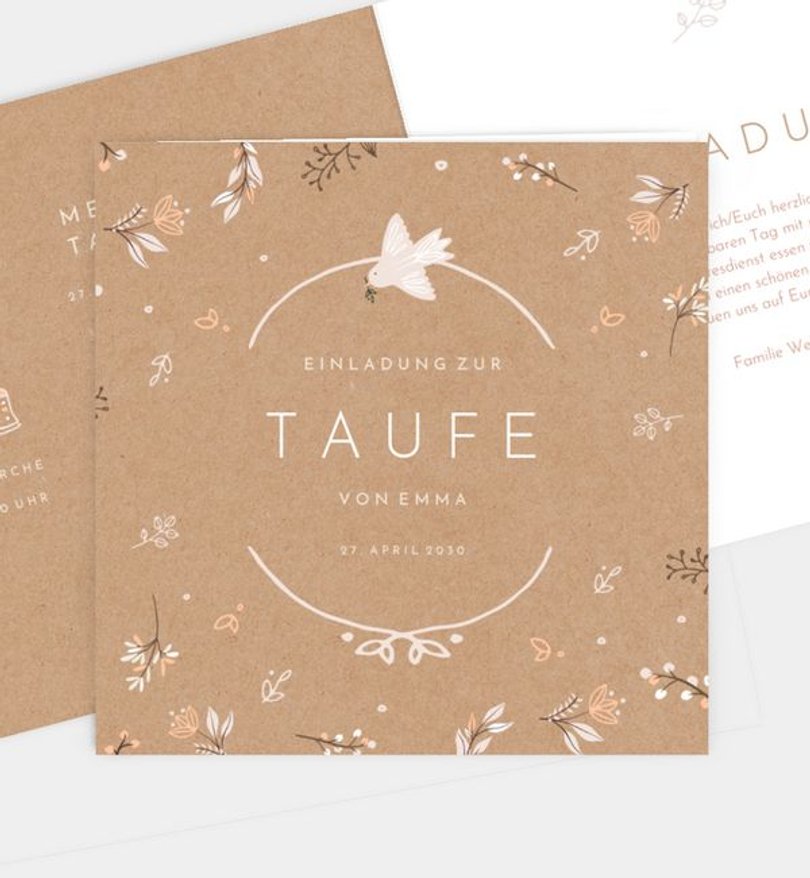 Einladungskarte Taufe Vogelgesang · UNICEF