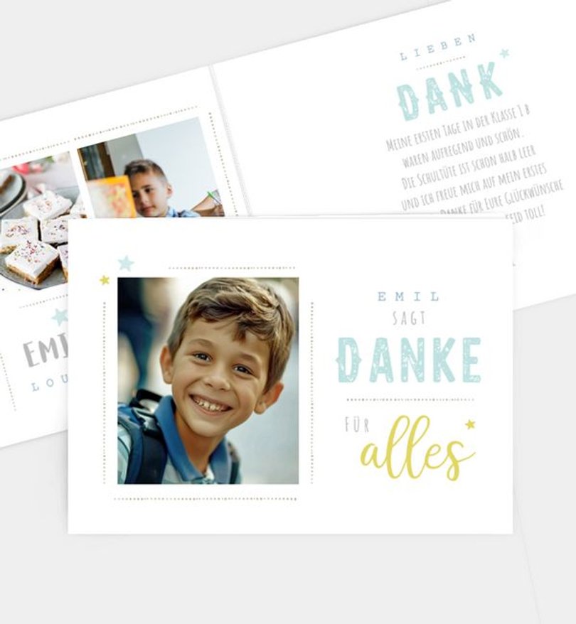 Dankeskarte Einschulung Unser Sonnenschein