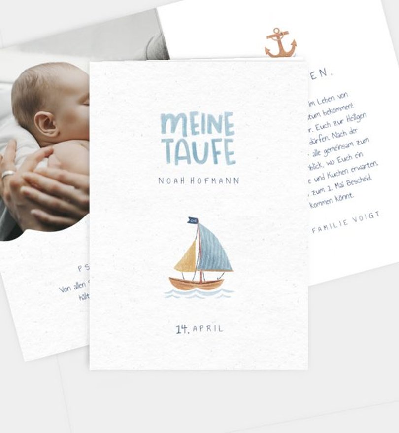 Einladungskarte Taufe Noah · UNICEF